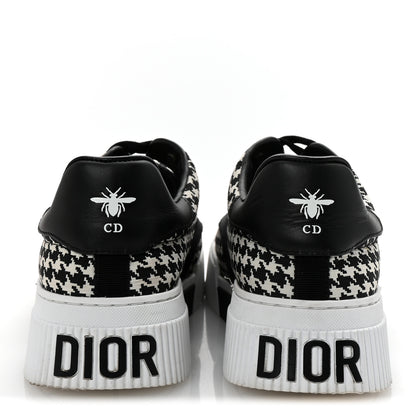 Christian Dior Canvas Houndstooth Embroidered D-Smash Sneakers 36.5 Black White 6 of 10