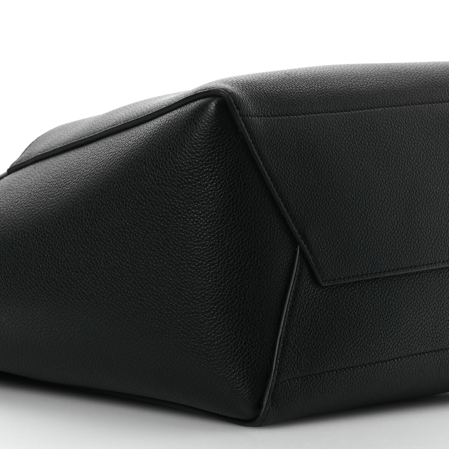 Soft Grained Calfskin Sangle Bucket Bag Black