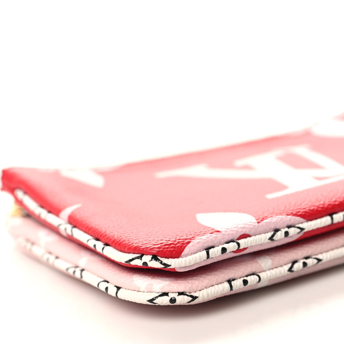 Monogram Giant Double Zip Pochette Rouge