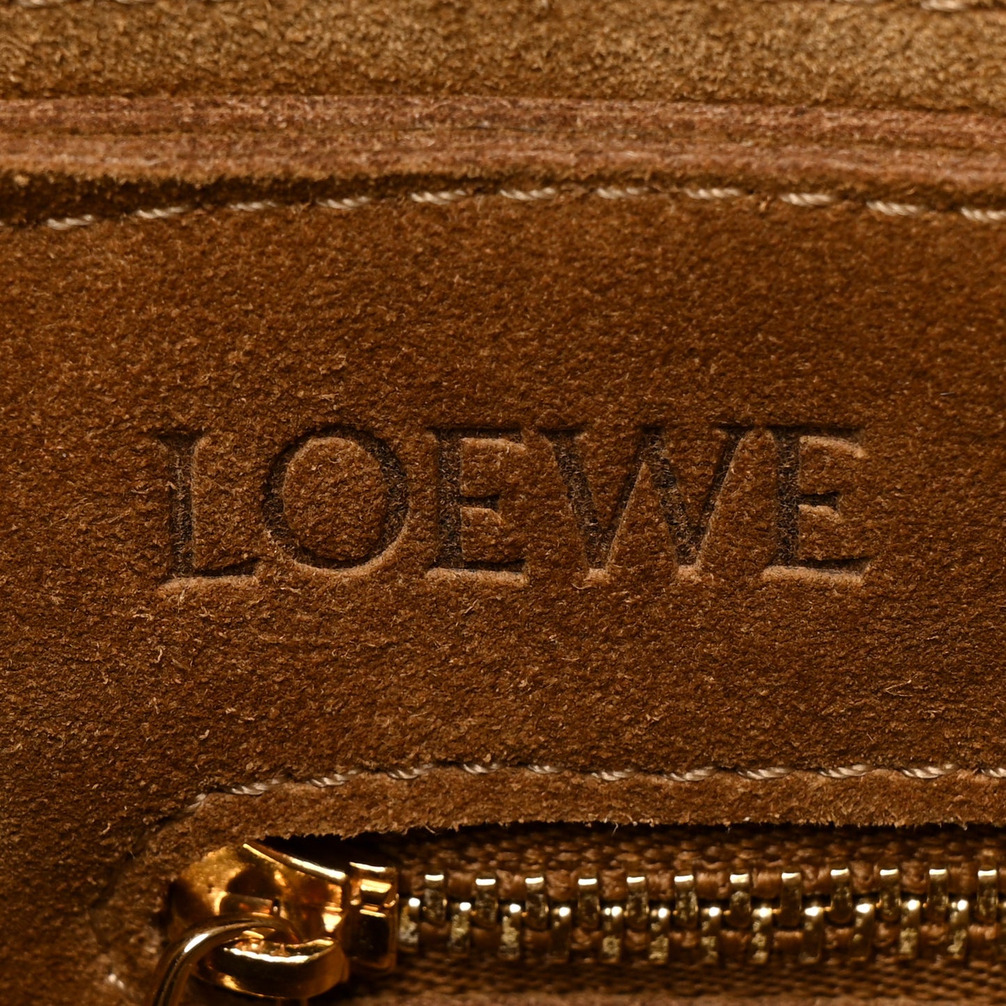 Suede Calfskin Strip Shoulder Bag Gold Black