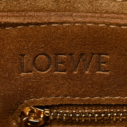 Loewe Suede Calfskin Strip Shoulder Bag Gold Black 6 of 12