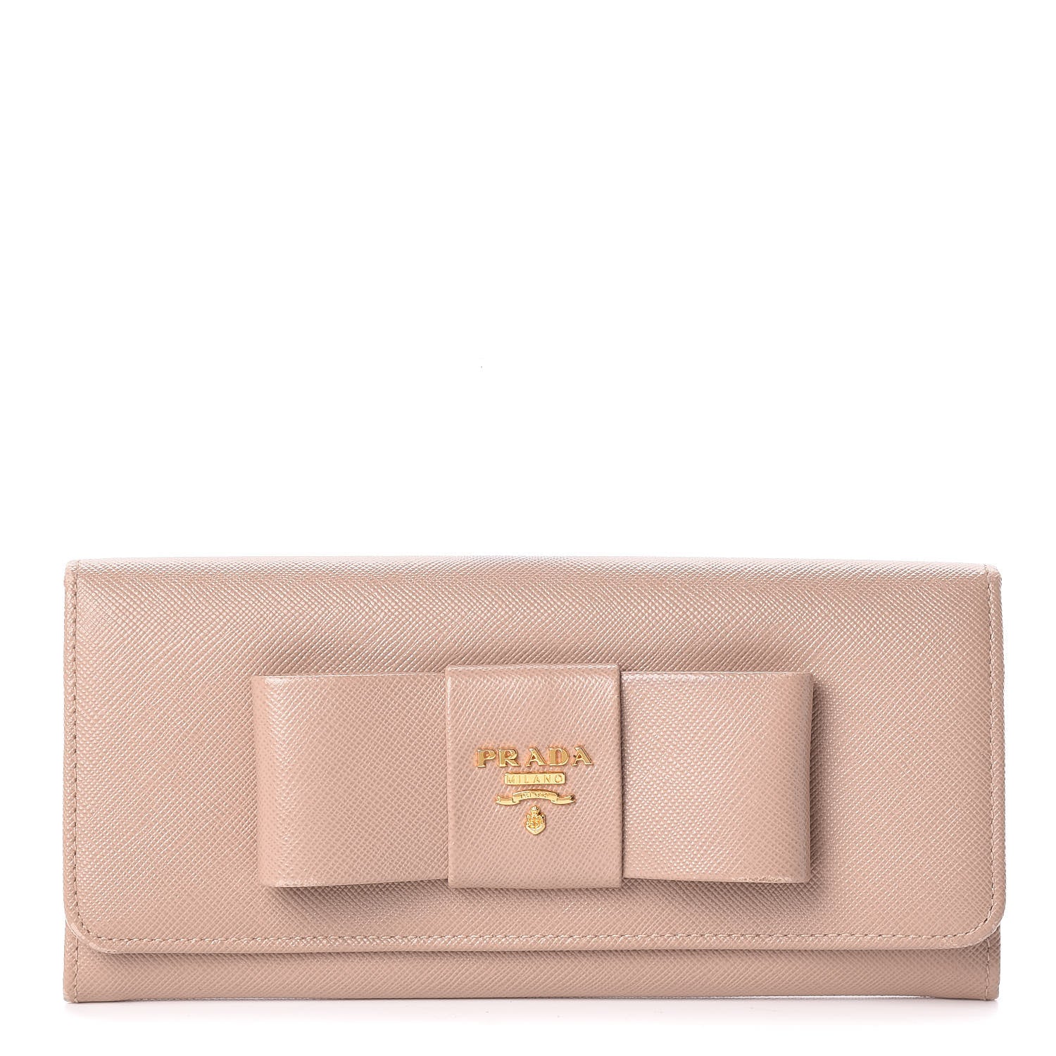 Prada Saffiano Bow Continental Wallet Orchidea 1 of 18