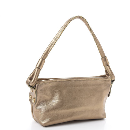 Burberry Metallic Grainy Calfskin Hobo Gold 3 of 8