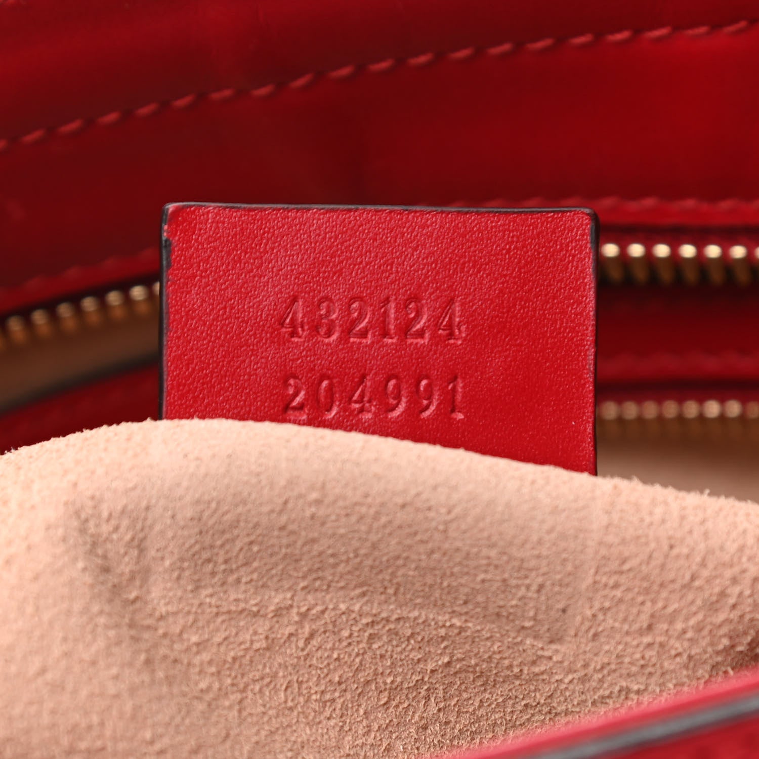 Gucci Guccissima Small Zippered Bucket Tote Hibiscus Red 7 of 11