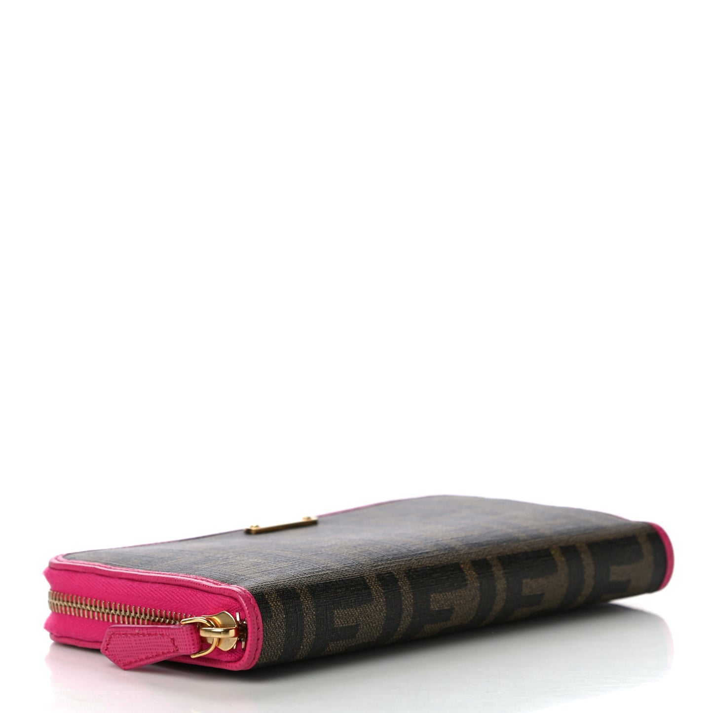 Zucca Spalmati Vitello Elite Zip Around Wallet Tobacco Ciclamino