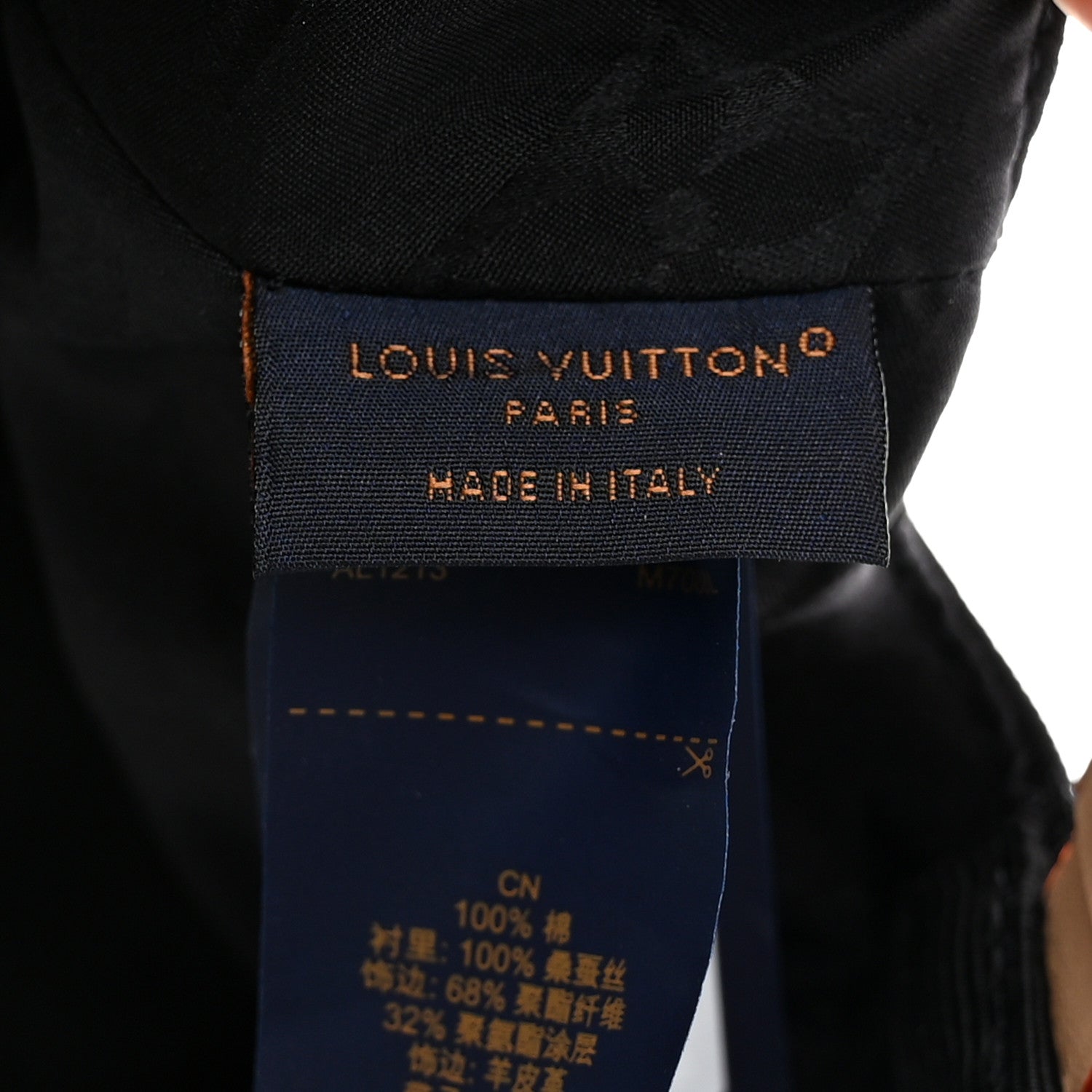 Louis Vuitton Calfskin Cotton Jacquard Monogram LV First Cap L Black 8 of 9