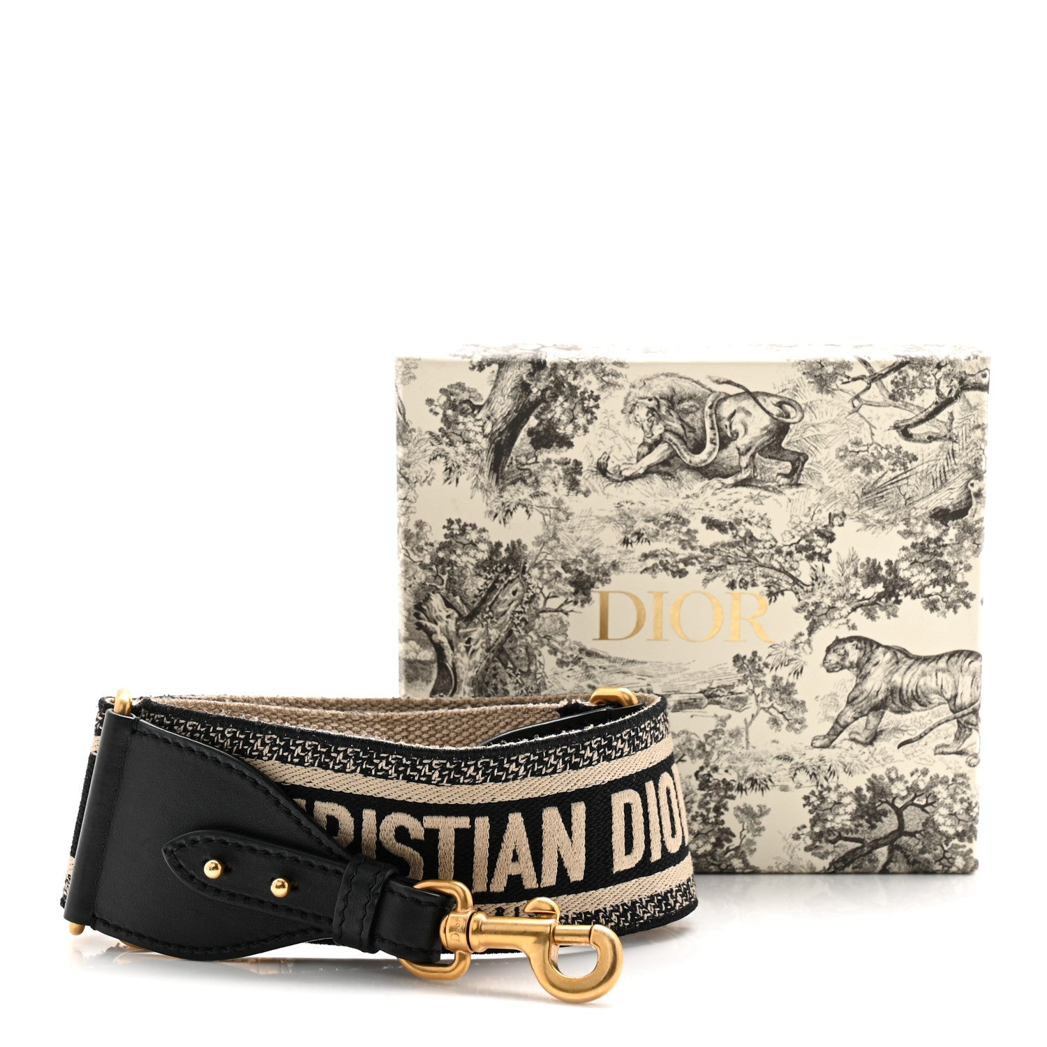 Christian Dior Canvas Embroidered Shoulder Strap Blue 1832731