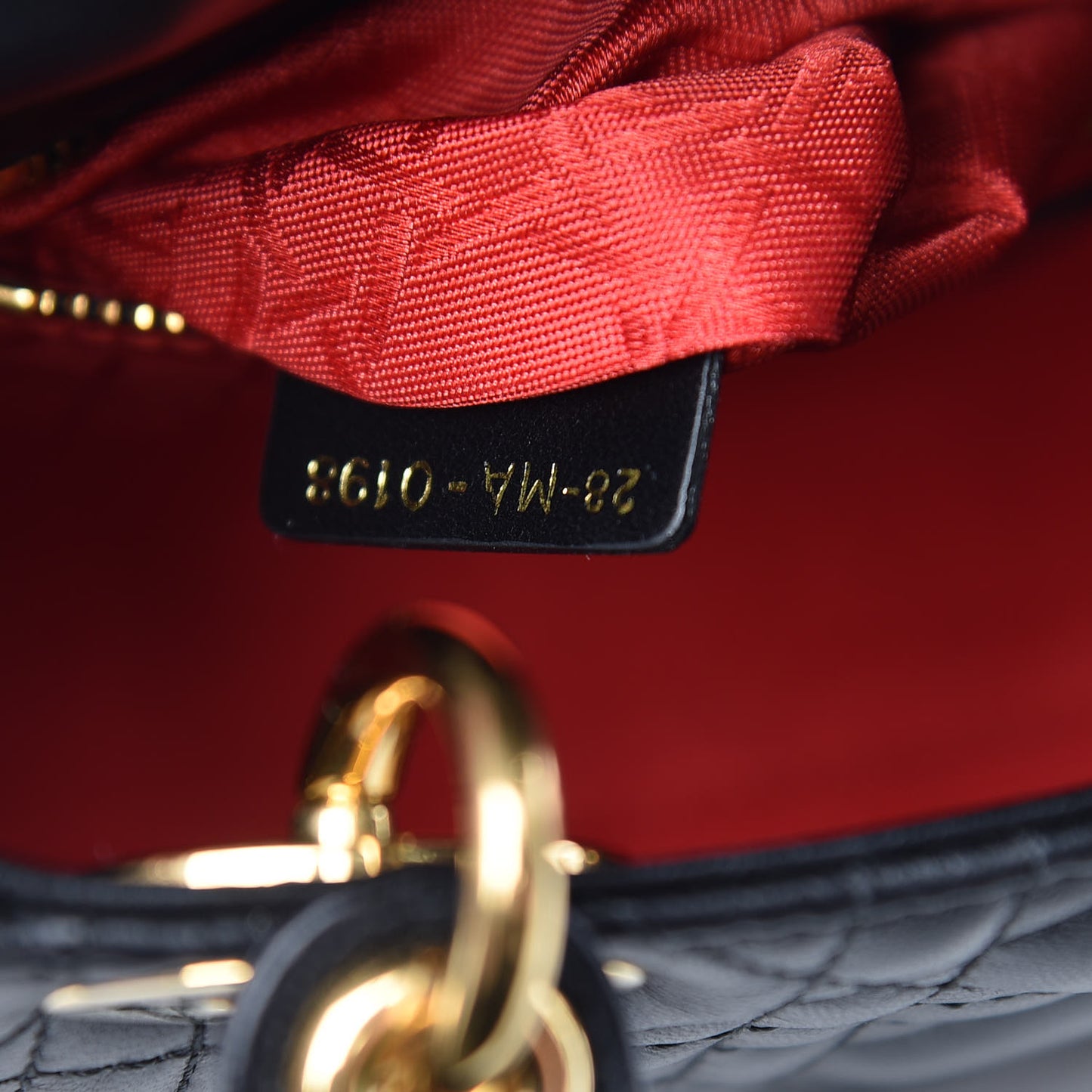 Lambskin Cannage Mini Lady Dior Black