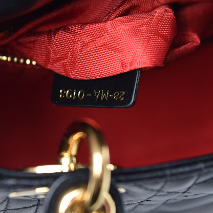 Christian Dior Lambskin Cannage Mini Lady Dior Black 7 of 11