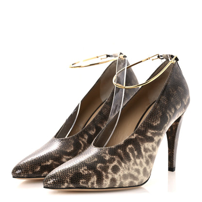 Fendi Vitello Karung Effect Filo Pumps 39 Beige 4 of 11