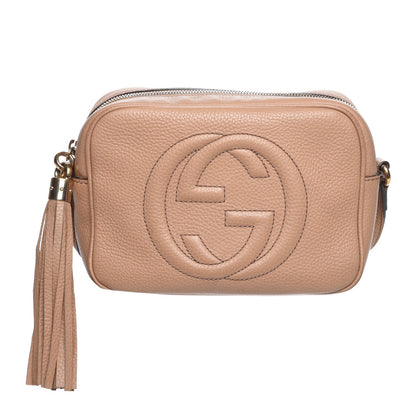 Gucci Pebbled Calfskin Small Soho Disco Bag Camelia 1 of 11