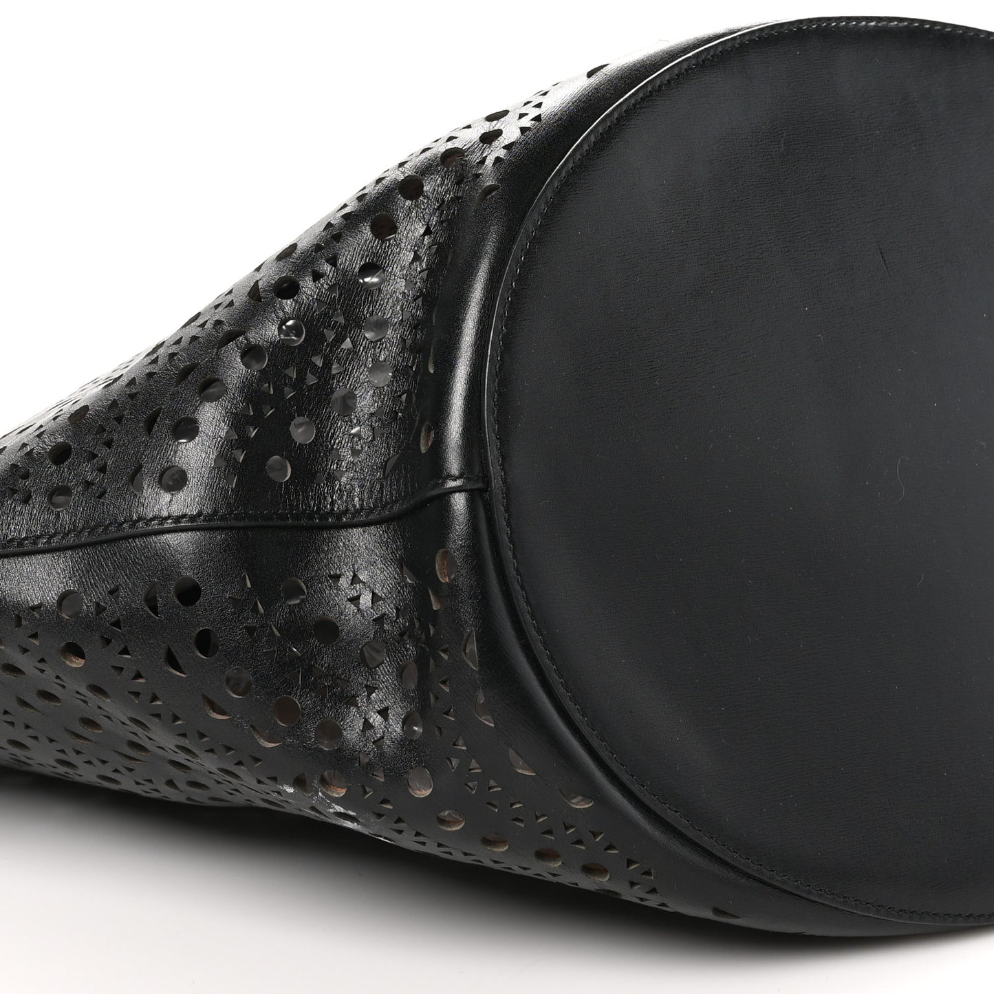 Calfskin Laser Cut Tote Black