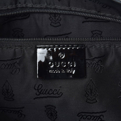 Gucci Monogram Patent Trim Tote Black 6 of 14