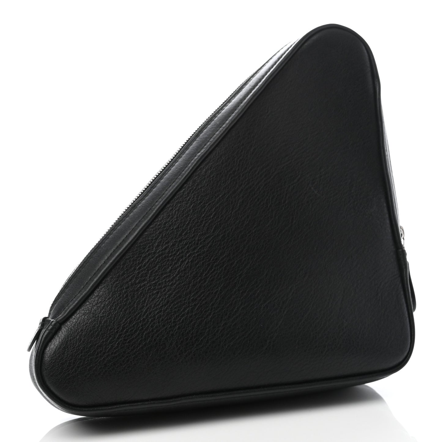Calfskin M Triangle Pouch Black