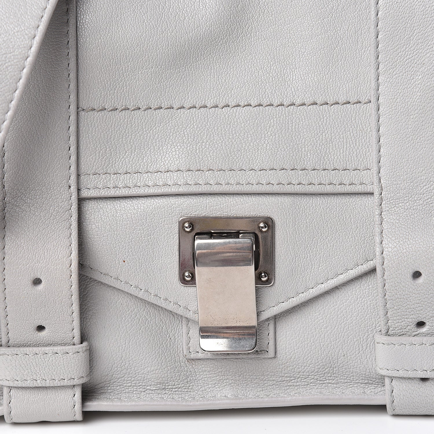Proenza Schouler Lambskin PS1 Mini Pouch Messenger Bag Grey 11 of 11