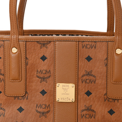 MCM Visetos Medium Liz Reversible Shopper Tote Cognac 13 of 13