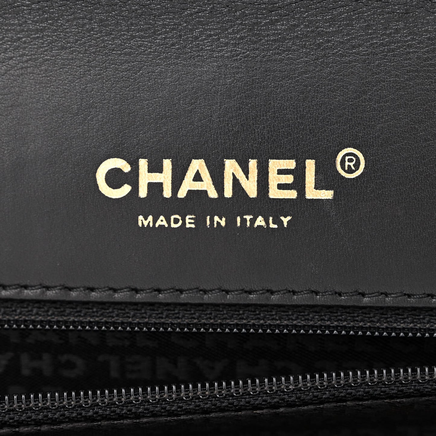 Calfskin Vertical Quilted Single Flap Black