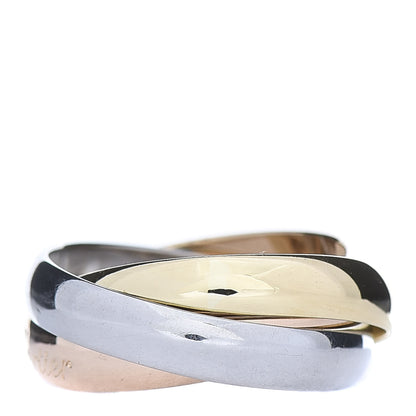 Cartier 18K Pink Yellow White Gold Classic Les Must De Trinity Ring 48 4.5 3 of 6