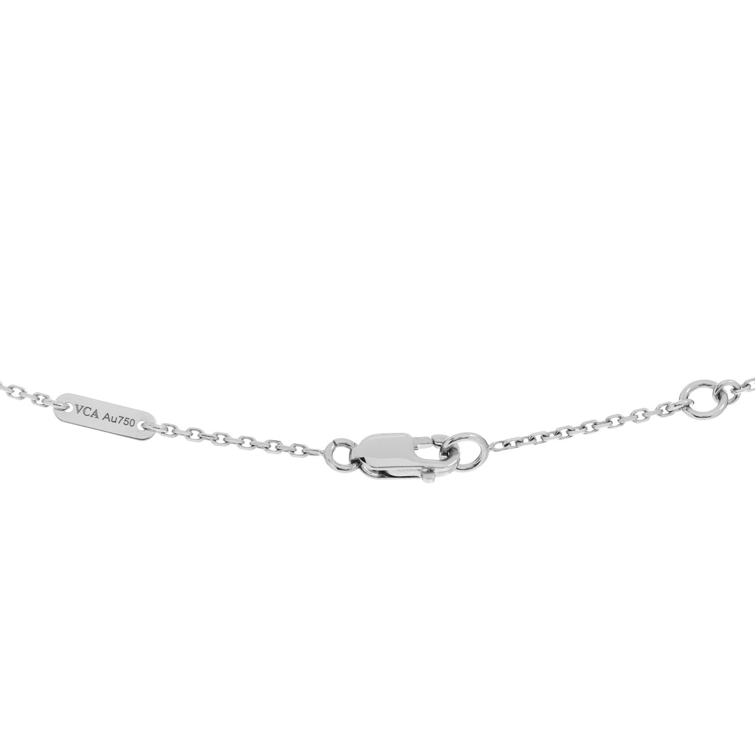 Van Cleef & Arpels 18K White Gold Turquoise Sweet Alhambra Butterfly Pendant Necklace 4 of 4