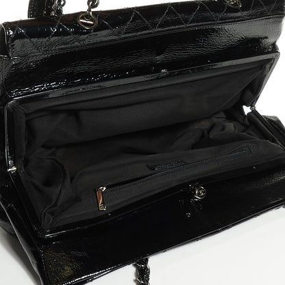 Chanel Patent Quilted Ritz Flap Bag Black 8 of 8