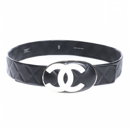 Chanel Lambskin Quilted CC Belt 80 32 Black 1 of 5