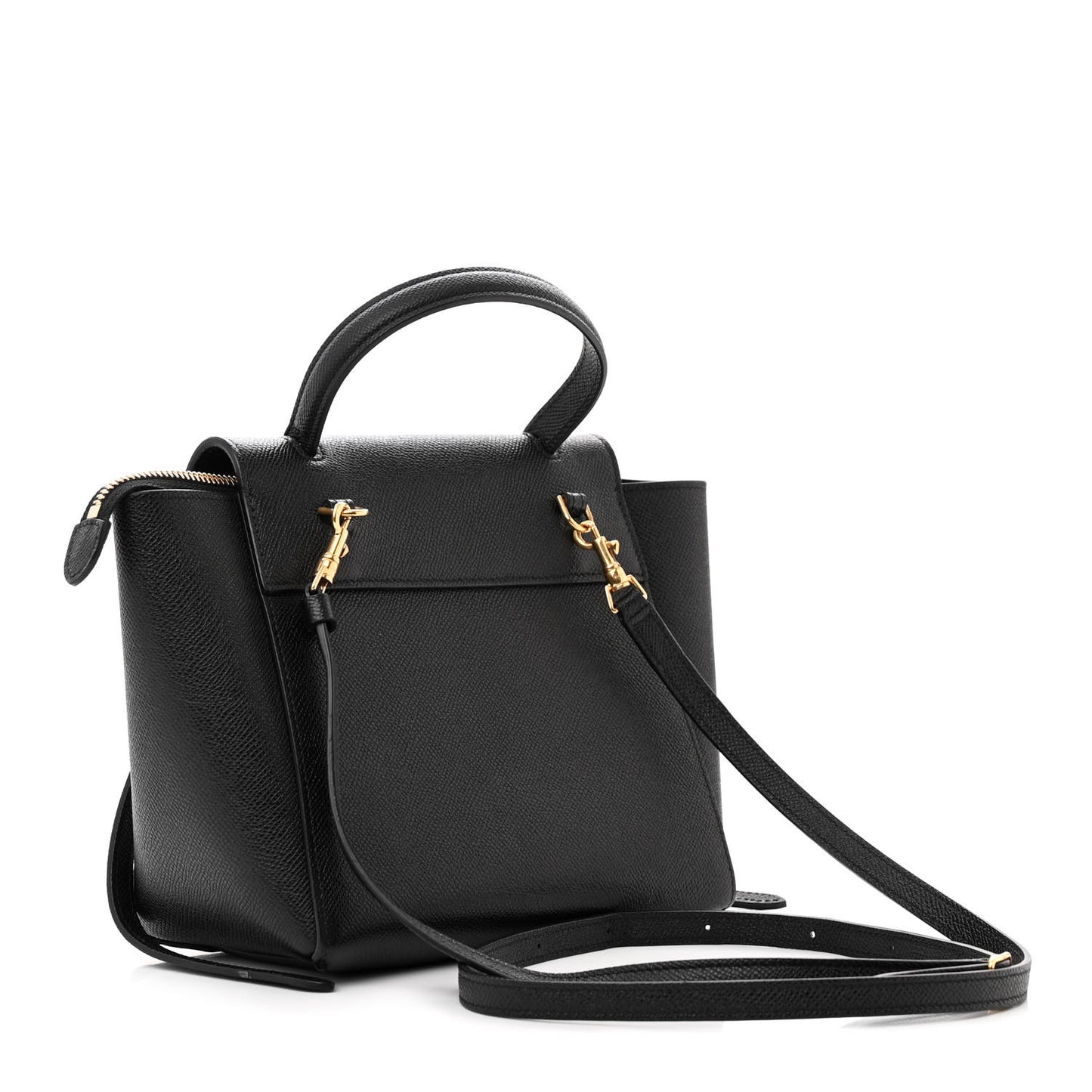 Grained Calfskin Nano Belt Bag Black
