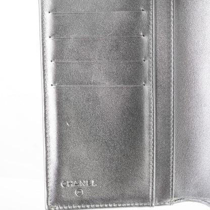 Chanel Metallic Lambskin Quilted Large Flap Wallet Silver 6 of 13