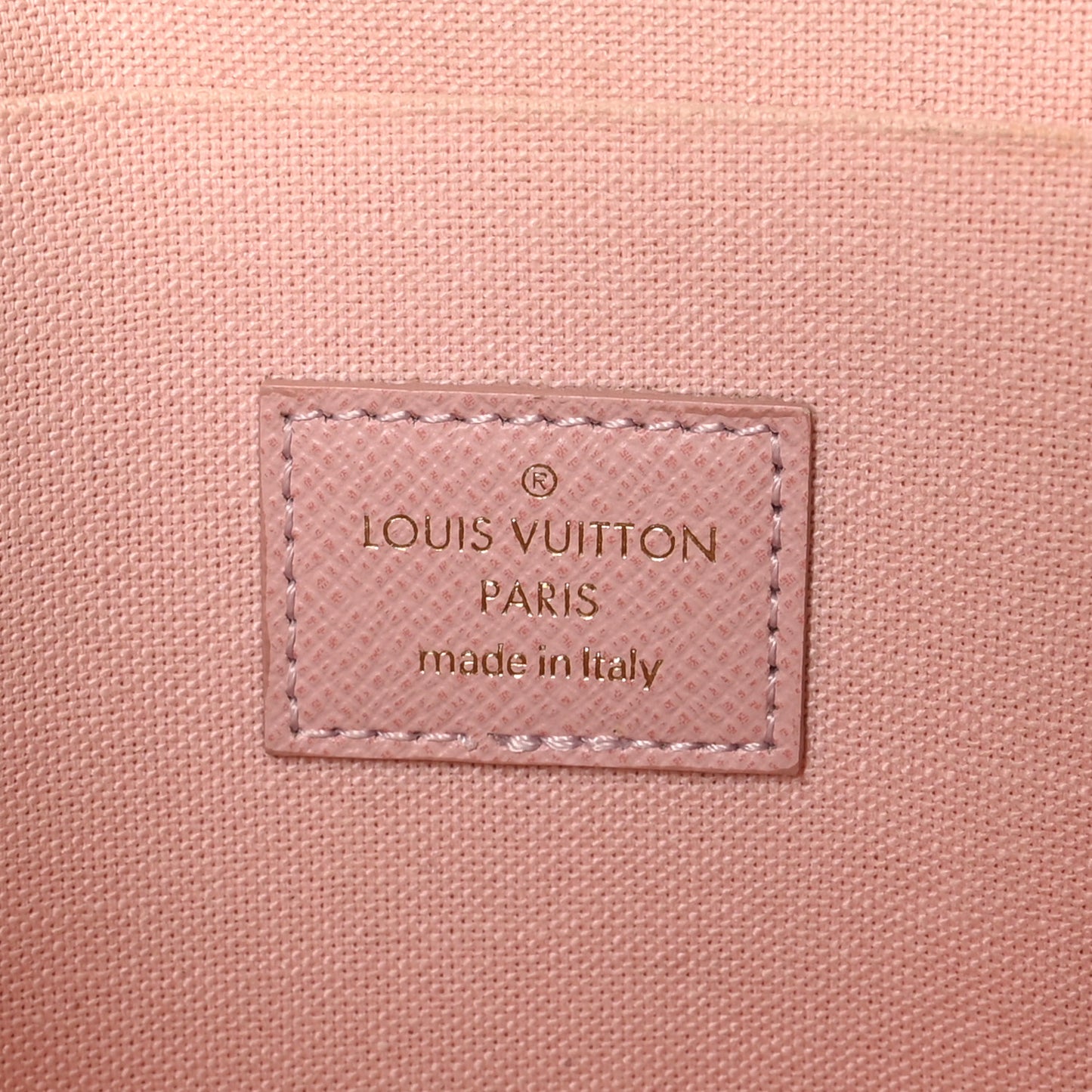 Damier Azur Pochette Felicie Chain Wallet Rose Ballerine