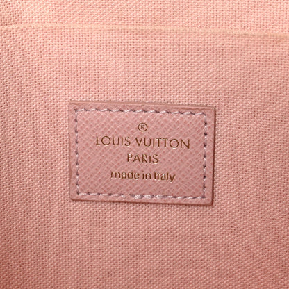 Louis Vuitton Damier Azur Pochette Felicie Chain Wallet Rose Ballerine 7 of 11