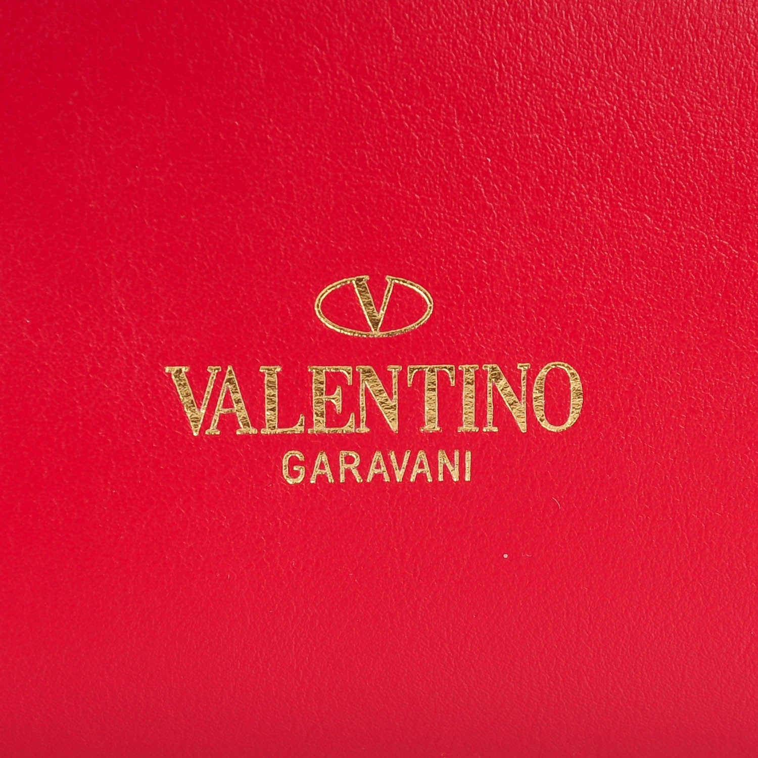 Valentino Garavani Vitello Rockstud Double Handle Tote Rosso Valentino 6 of 9