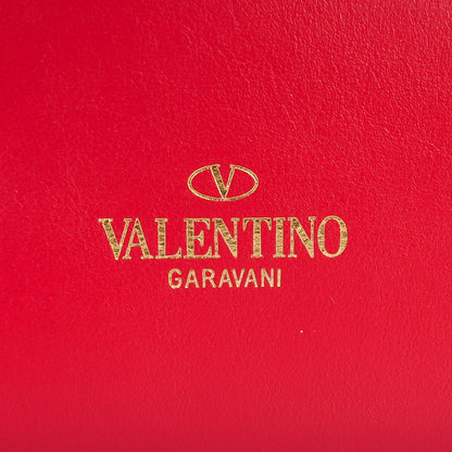 Valentino Garavani Vitello Rockstud Double Handle Tote Rosso Valentino 6 of 9