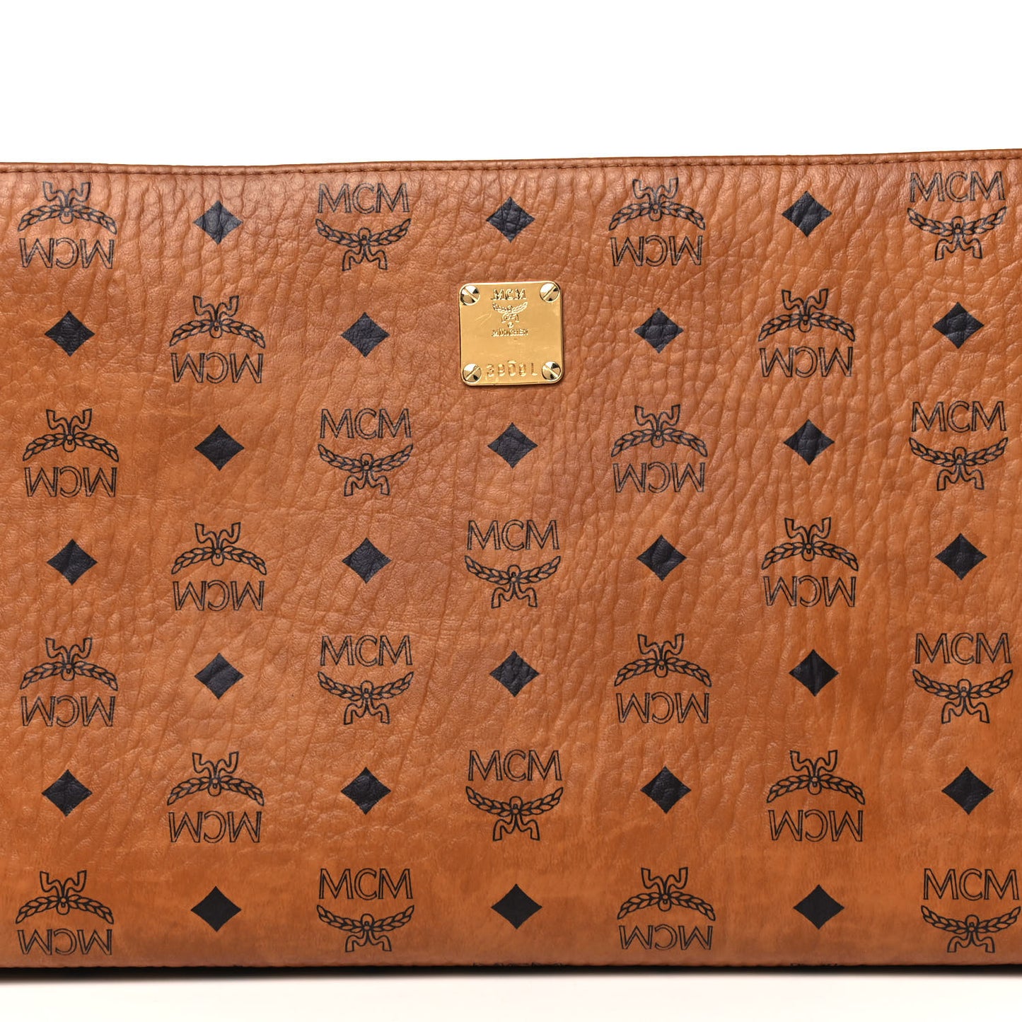 Visetos Medium Zip Pouch Cognac
