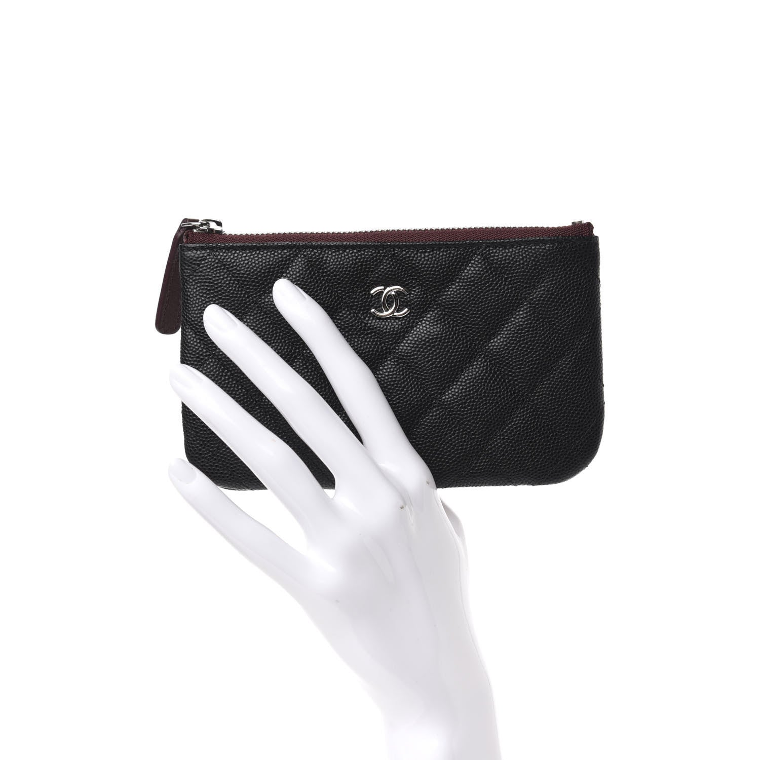 Chanel Caviar Quilted Small Cosmetic Case Black 2 of 8
