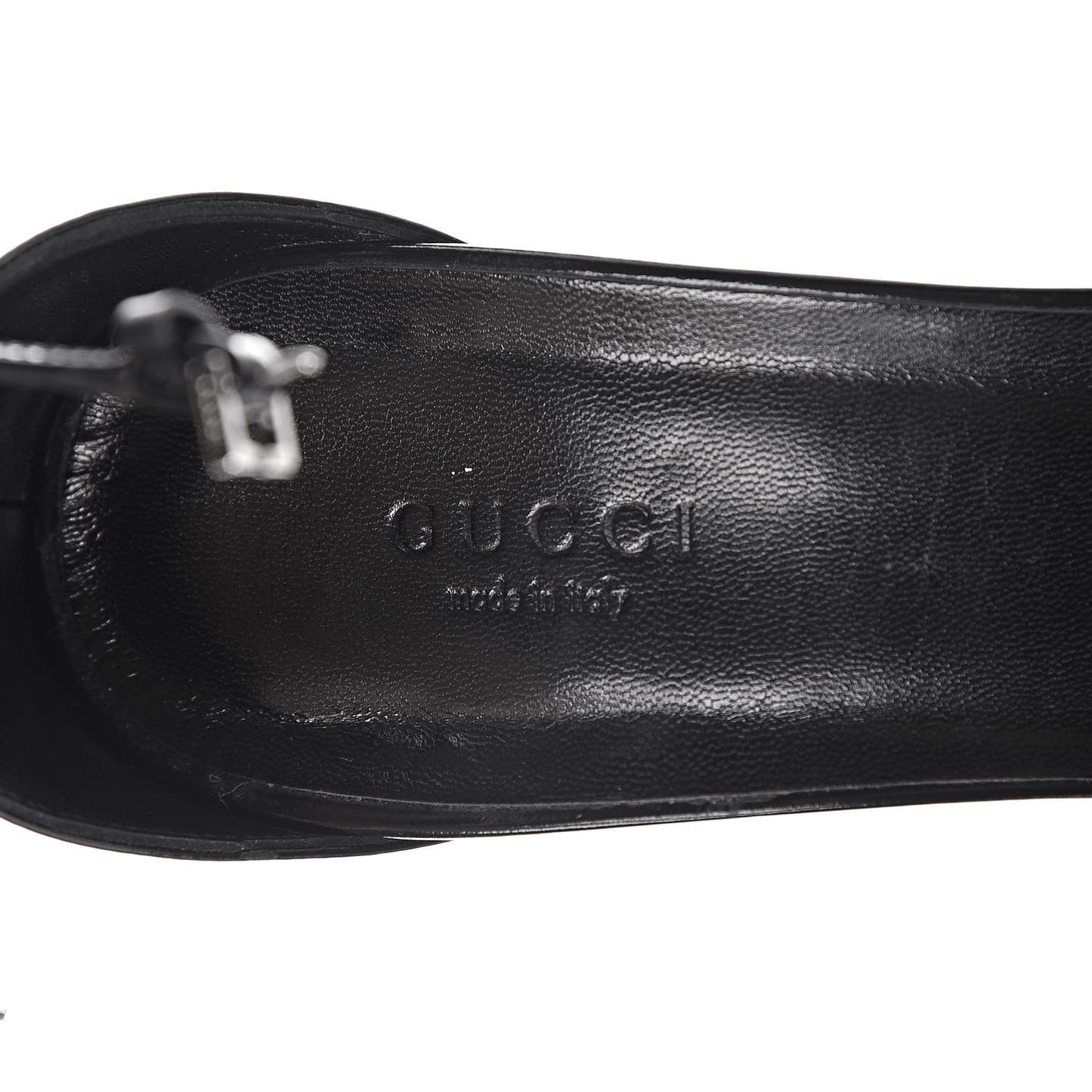 Regent Calfskin Horsebit Ankle Stap High Heel Pumps 41.5 Black