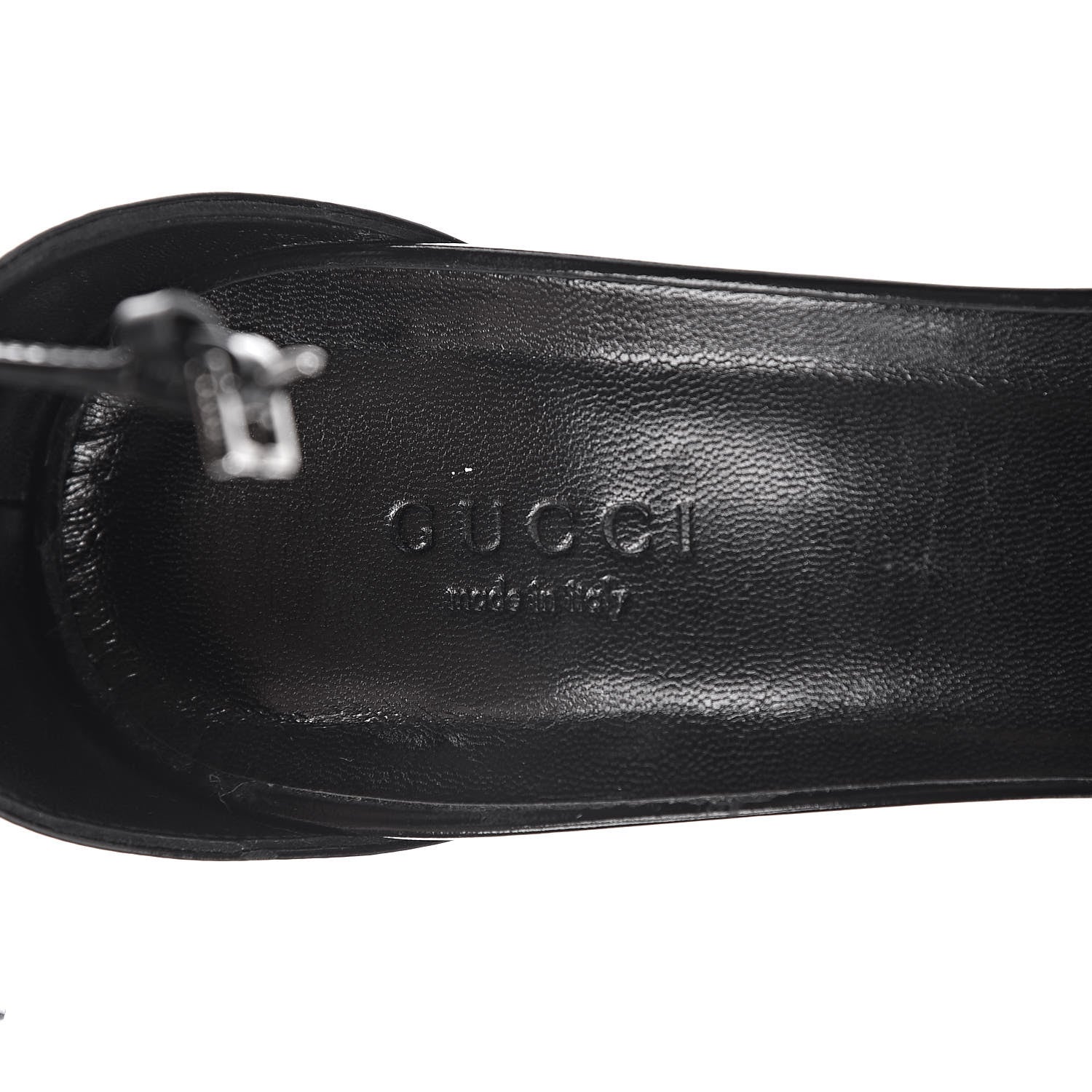 Gucci Regent Calfskin Horsebit Ankle Stap High Heel Pumps 41.5 Black 8 of 9