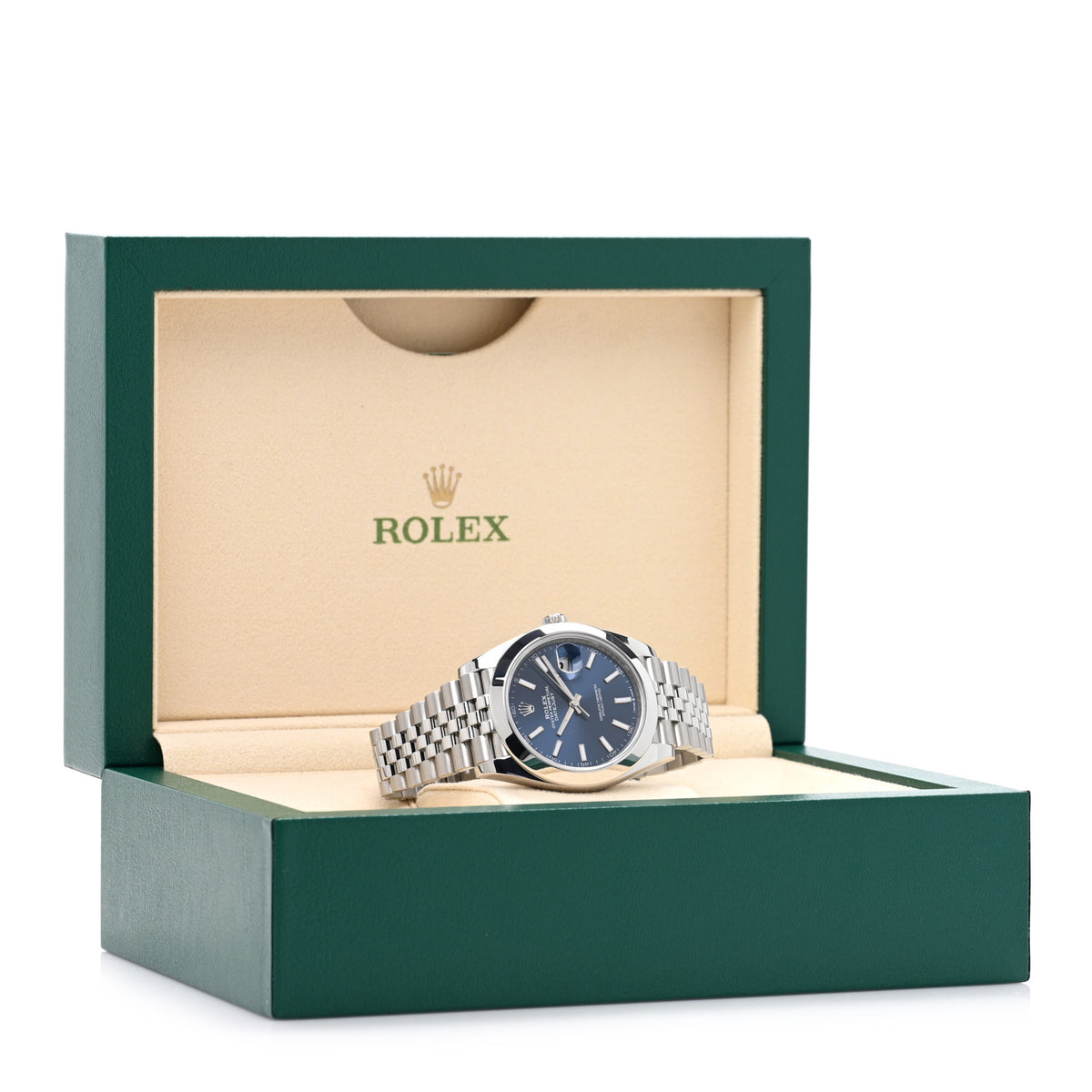 Rolex Stainless Steel 41mm Oyster Perpetual Datejust Watch Bright Blue 126300 5 of 5