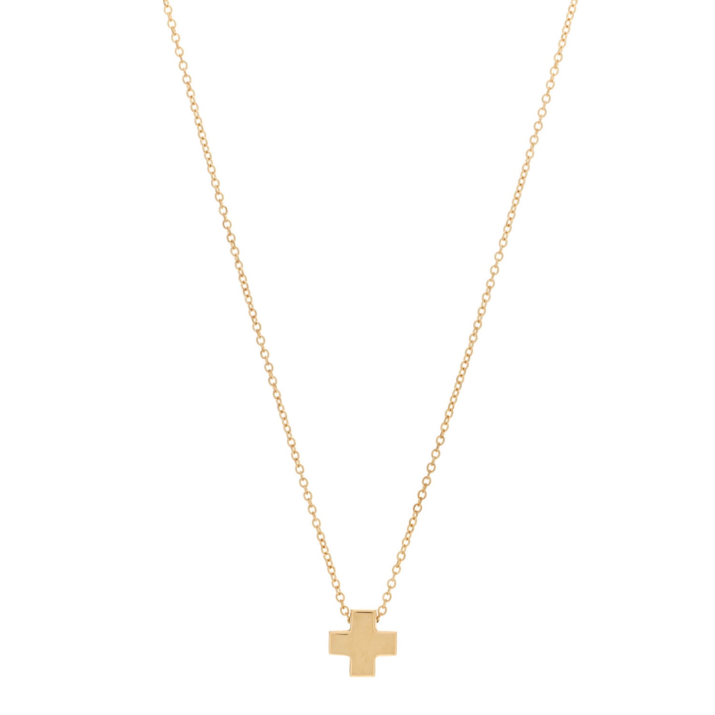18K Yellow Gold Cruciform Cross Pendant Necklace
