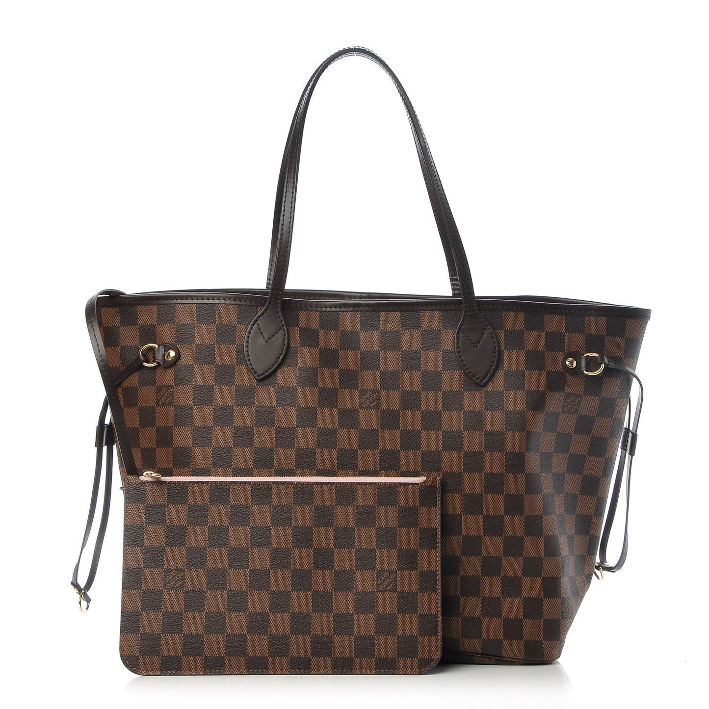 Damier Ebene Neo Neverfull MM Rose Ballerine