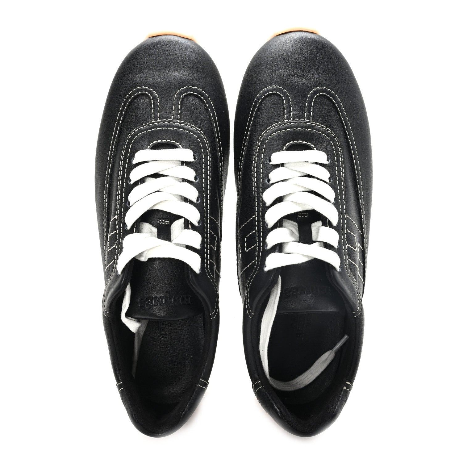 Hermes Calfskin Master Sneakers 38.5 Black 2 of 9