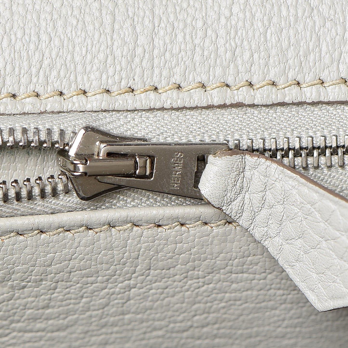 Taurillon Clemence Lizard Club Birkin 30 Gris Perle White Mykonos