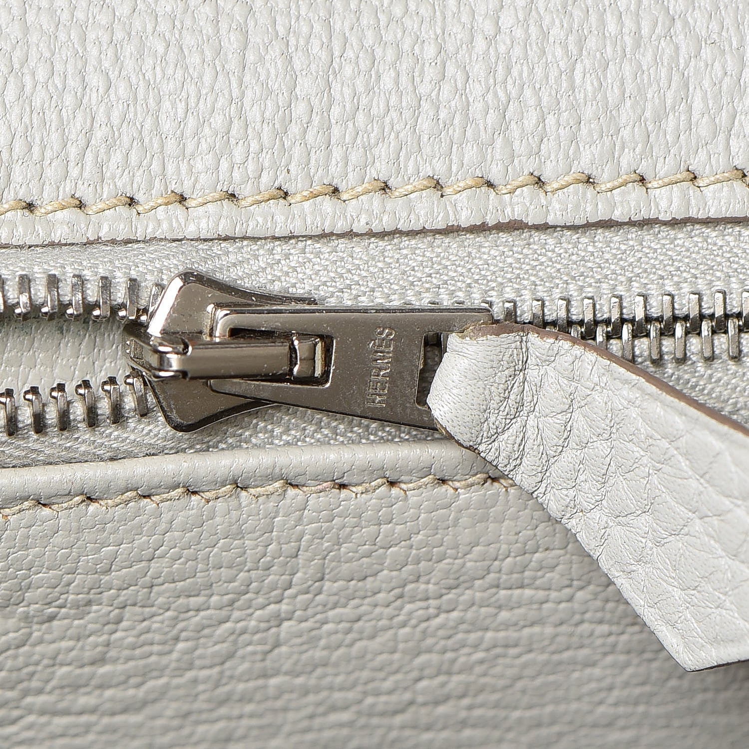 Hermes Taurillon Clemence Lizard Club Birkin 30 Gris Perle White Mykonos 19 of 38