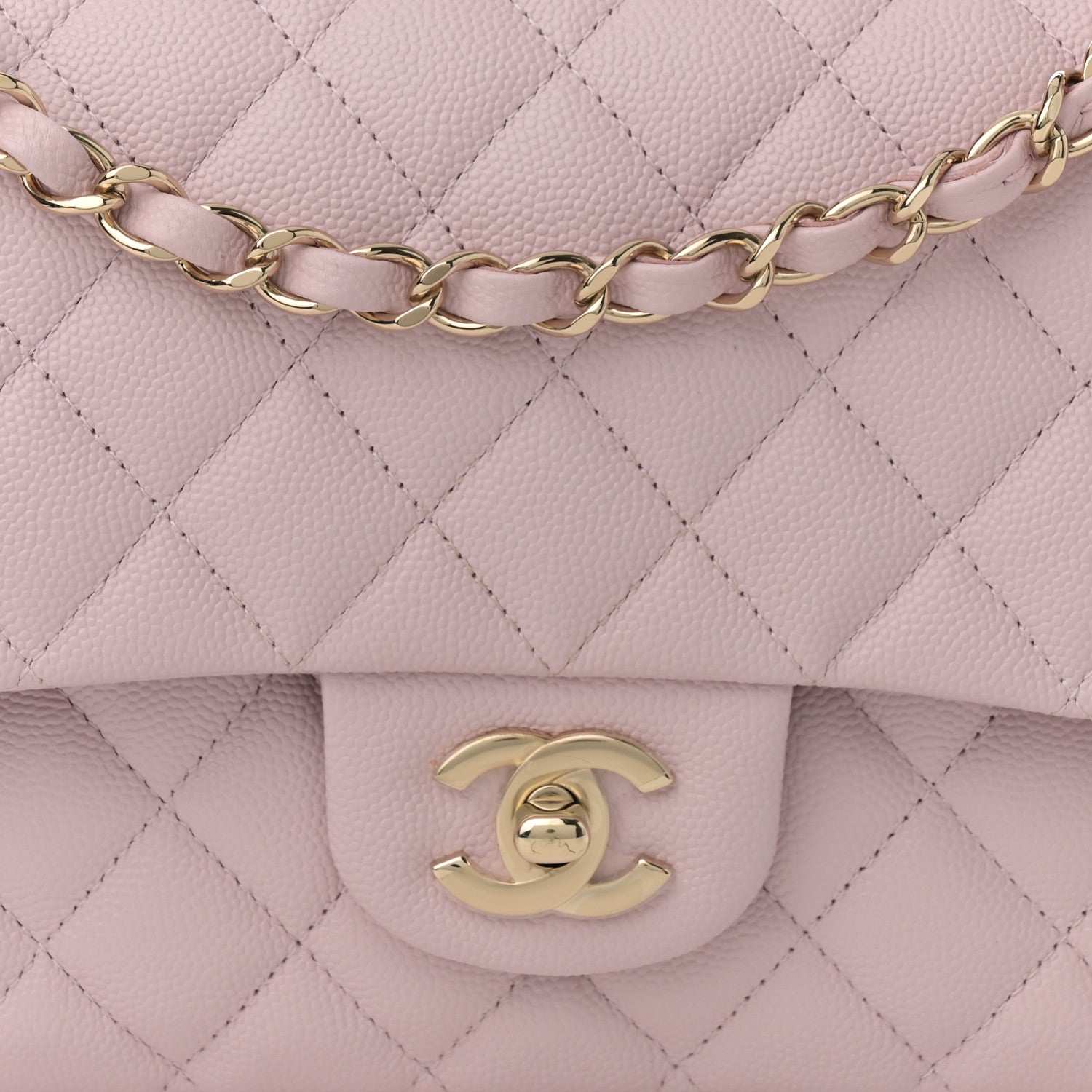 Chanel Caviar Quilted Medium Double Flap Light Pink 8 of 13