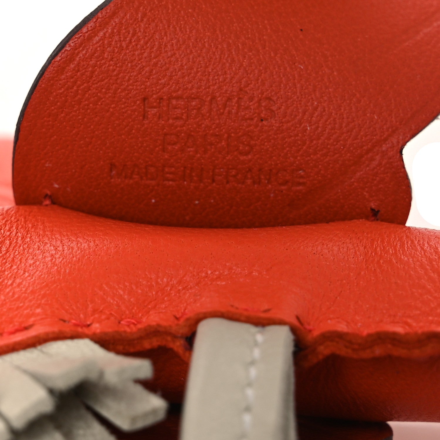 Hermes Milo Lambskin Grigri Rodeo Pegase Horse Bag Charm PM Orange Poppy Craie Terre Battue 3 of 4