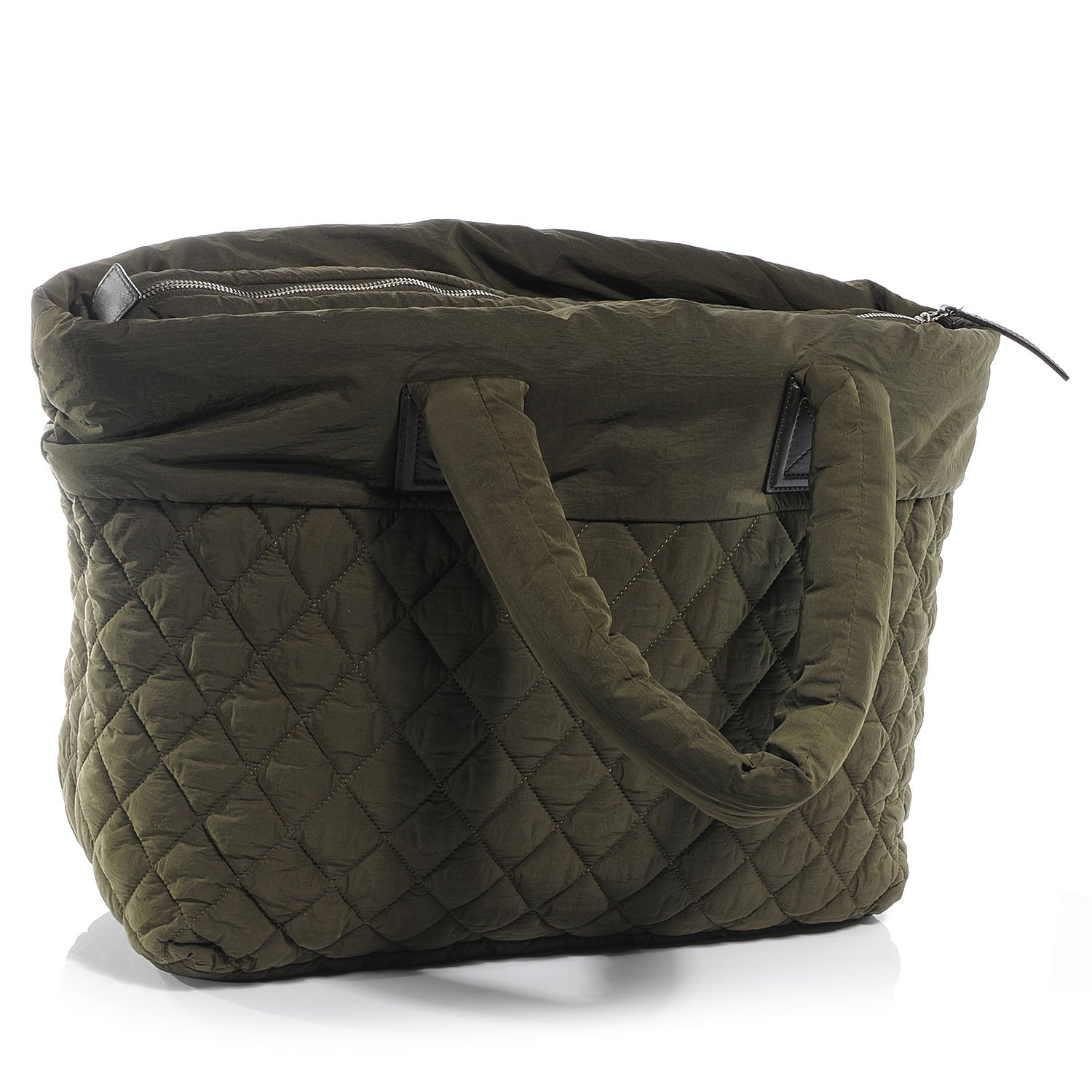 Chanel Nylon Coco Cocoon Large Tote Green 3 of 7