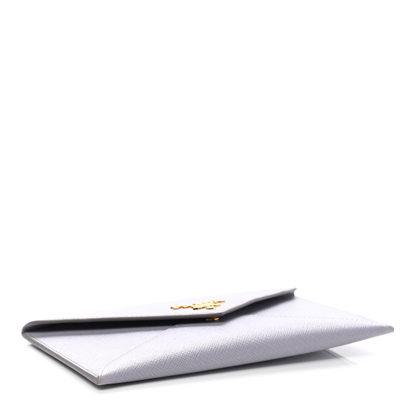 Saffiano Metal Envelope Wallet Glicine