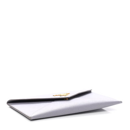 Prada Saffiano Metal Envelope Wallet Glicine 4 of 6