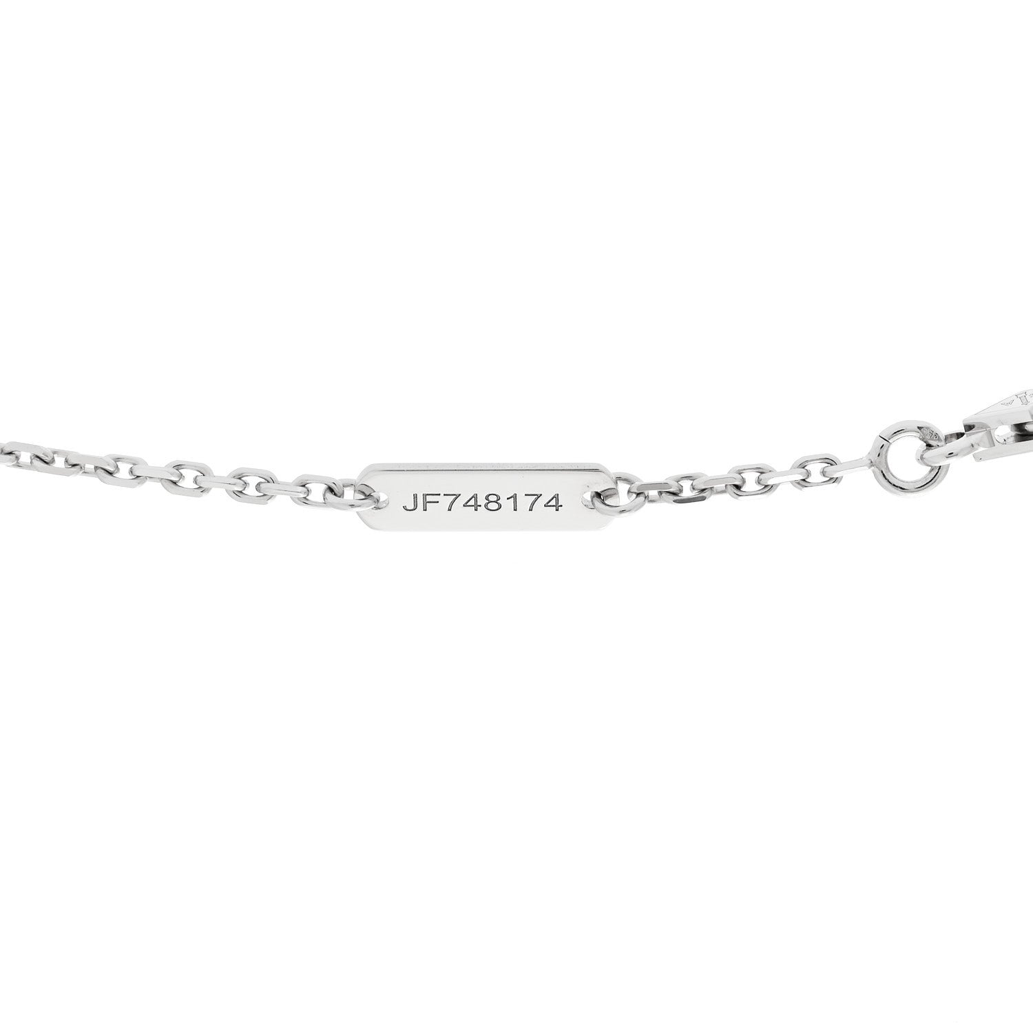 Van Cleef & Arpels 18K White Gold Mother of Pearl Vintage Alhambra Pendant Necklace 5 of 6