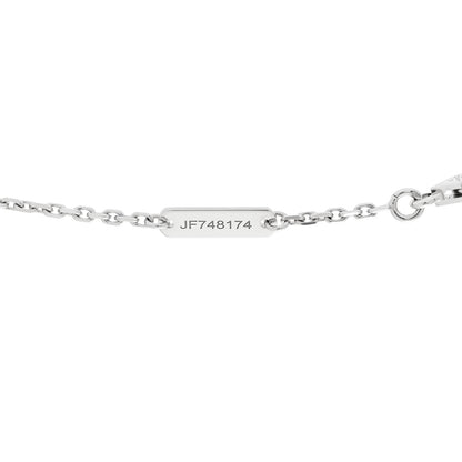 Van Cleef & Arpels 18K White Gold Mother of Pearl Vintage Alhambra Pendant Necklace 5 of 6