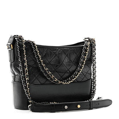 Chanel Aged Calfskin Quilted New Medium Gabrielle Hobo Black 3 of 11