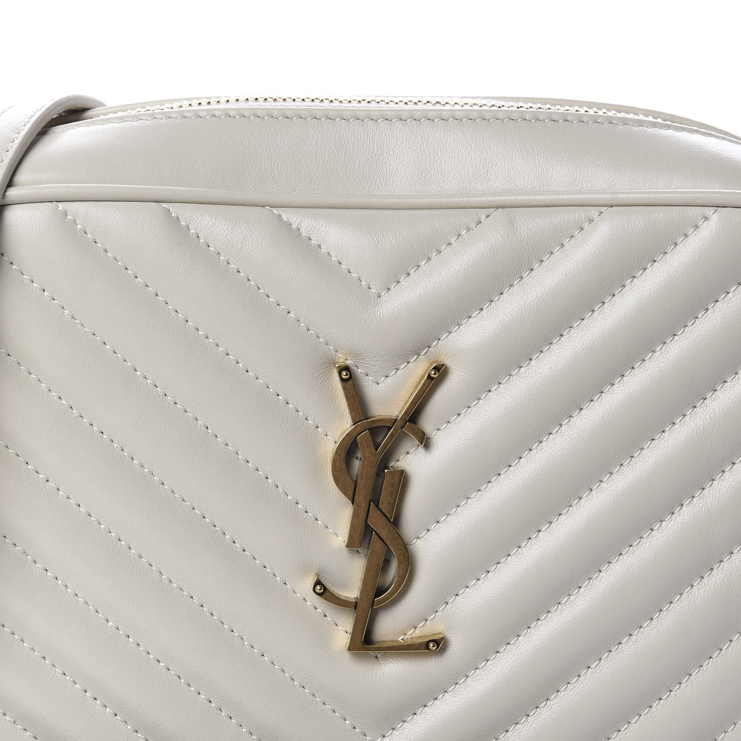 Calfskin Matelasse Monogram Lou Camera Bag Crema Soft
